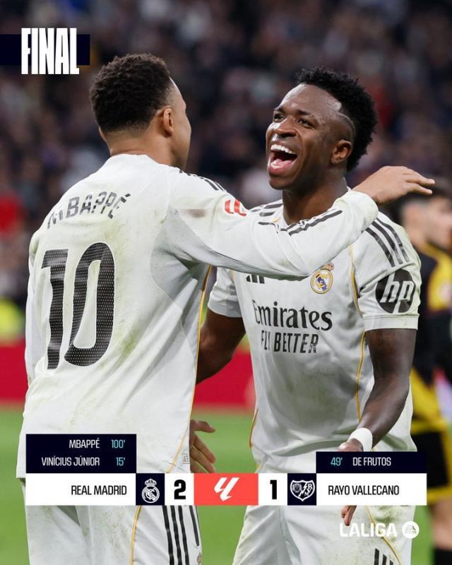 【西甲】熊皇破门姆皇点射 皇马2比1绝杀巴列卡诺！